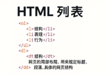 HTML 语义化标签:列表(ol、ul、dl)详解与实用教程(15)-南希说